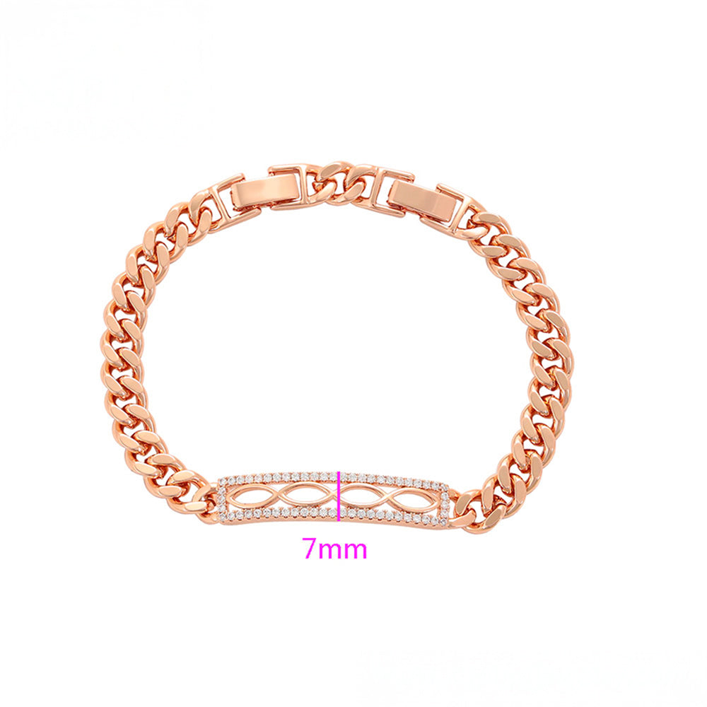 Armband aus goldplattiertesr Legierung mit weißem Emporia® Kristall