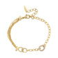 Armband aus goldplattiertesr Legierung mit weißem Emporia® Kristall