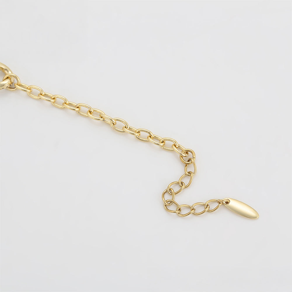 Armband aus goldplattiertesr Legierung mit weißem Emporia® Kristall