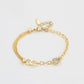 Armband aus goldplattiertesr Legierung mit weißem Emporia® Kristall