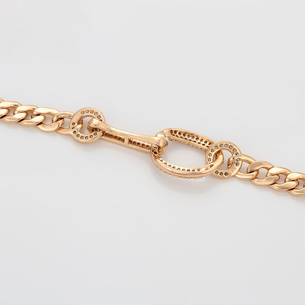 Armband aus goldplattiertesr Legierung mit weißem Emporia® Kristall 8 