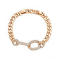 Armband aus goldplattiertesr Legierung mit weißem Emporia® Kristall