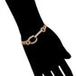Armband aus goldplattiertesr Legierung mit weißem Emporia® Kristall