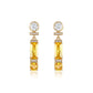 Ohrringe aus goldplattierter Legierung mit gelbem Emporia®-Kristall und weißem Emporia® Kristall