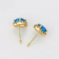 Ohrringe aus goldplattierter Legierung mit blauem Emporia®-Kristall