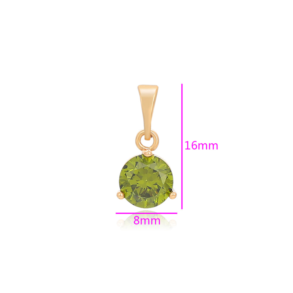 Anhänger aus goldplattierterr Legierung mit grünem Emporia® Kristall 2 