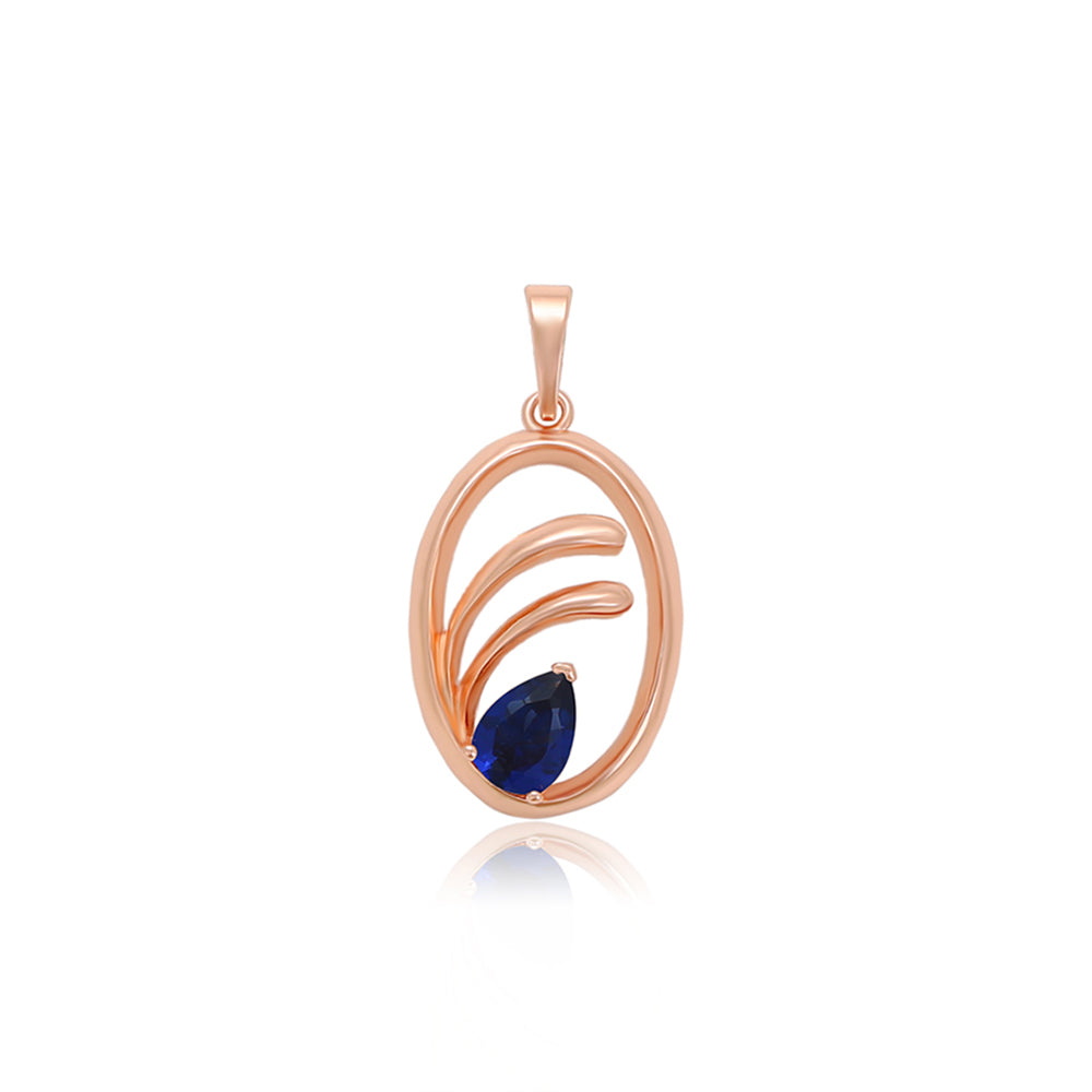 Anhänger aus goldplattierterr Legierung mit blauem Emporia®-Kristall 1 