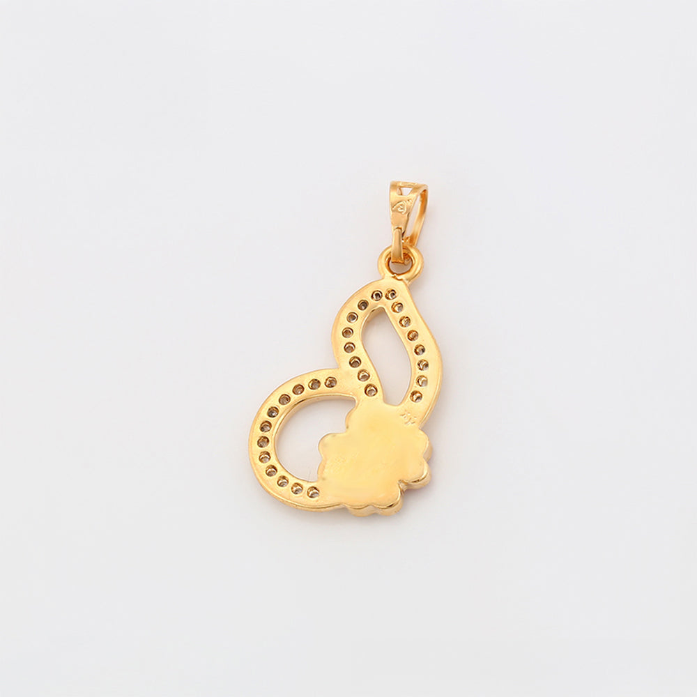 Anhänger aus goldplattierterr Legierung mit Emaille und weißem Emporia® Kristall 5 