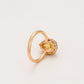 Ring aus goldplattierterr Legierung mit gelbem Emporia®-Kristall und weißem Emporia® Kristall