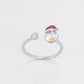 Ring aus goldplattierterr Legierung mit rotem Emporia®-Kristall und weißem Emporia® Kristall