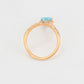 Ring aus goldplattierterr Legierung mit blauem Emporia®-Kristall und weißem Emporia® Kristall
