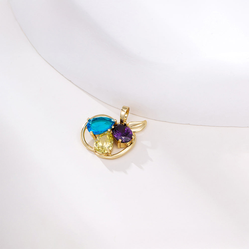 Schmuckgarnitur aus aus goldplattierter Legierung mit blauem Emporia®-Kristall und weißem Emporia® Kristall 8 