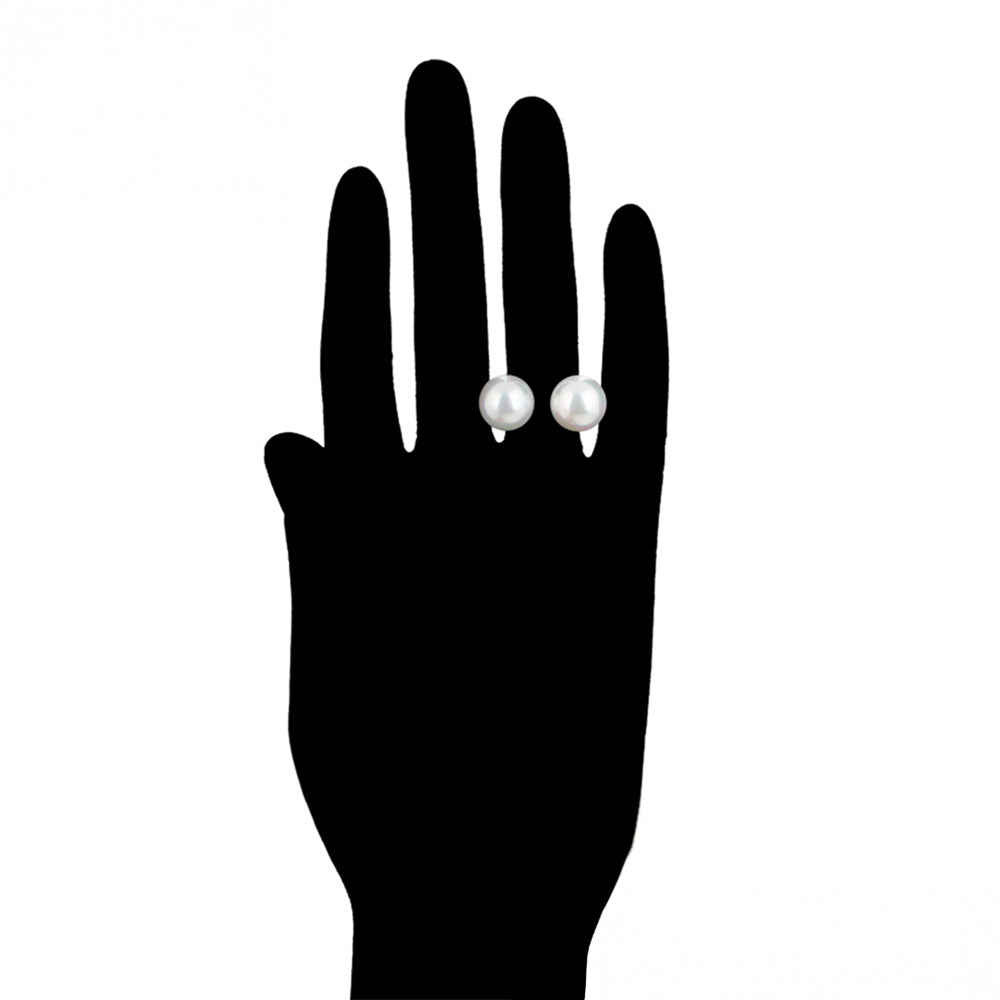 Ring aus goldplattierterr Legierung mit Glasperle 8 