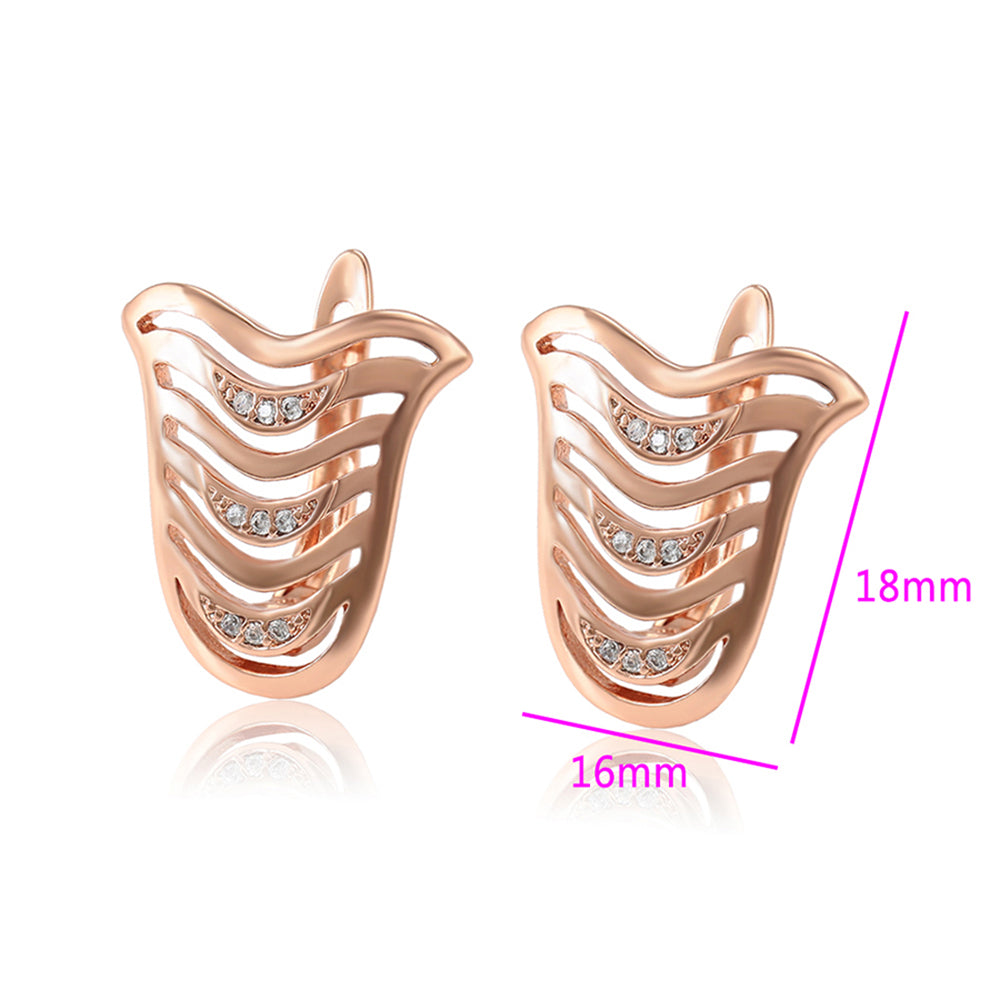 Ohrringe aus goldplattierter Legierung mit weißem Emporia® Kristall 2 