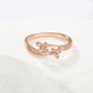Ring aus goldplattierterr Legierung mit weißem Emporia® Kristall