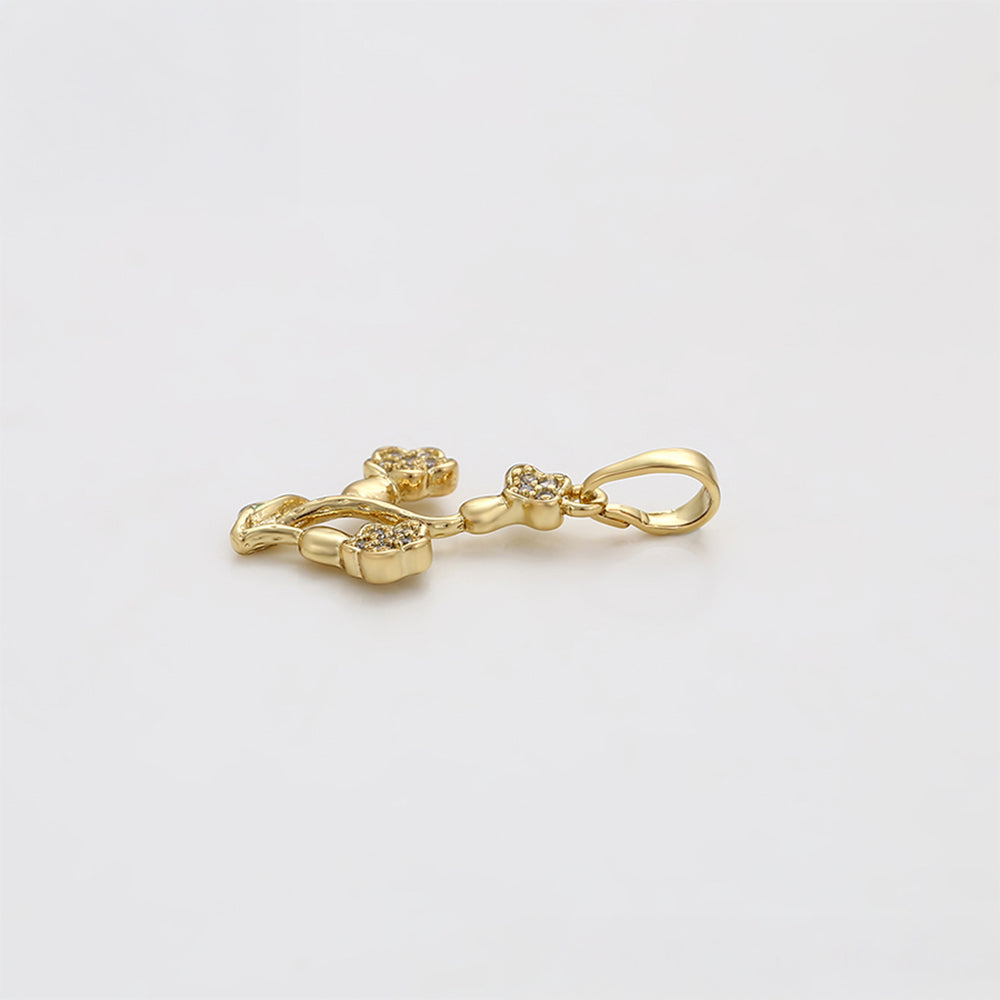 Anhänger aus goldplattierterr Legierung mit weißem Emporia® Kristall 3 