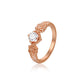 Ring aus goldplattierterr Legierung mit weißem Emporia® Kristall