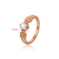 Ring aus goldplattierterr Legierung mit weißem Emporia® Kristall