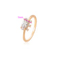 Ring aus goldplattierterr Legierung mit weißem Emporia® Kristall