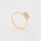 Ring aus goldplattierterr Legierung mit weißem Emporia® Kristall