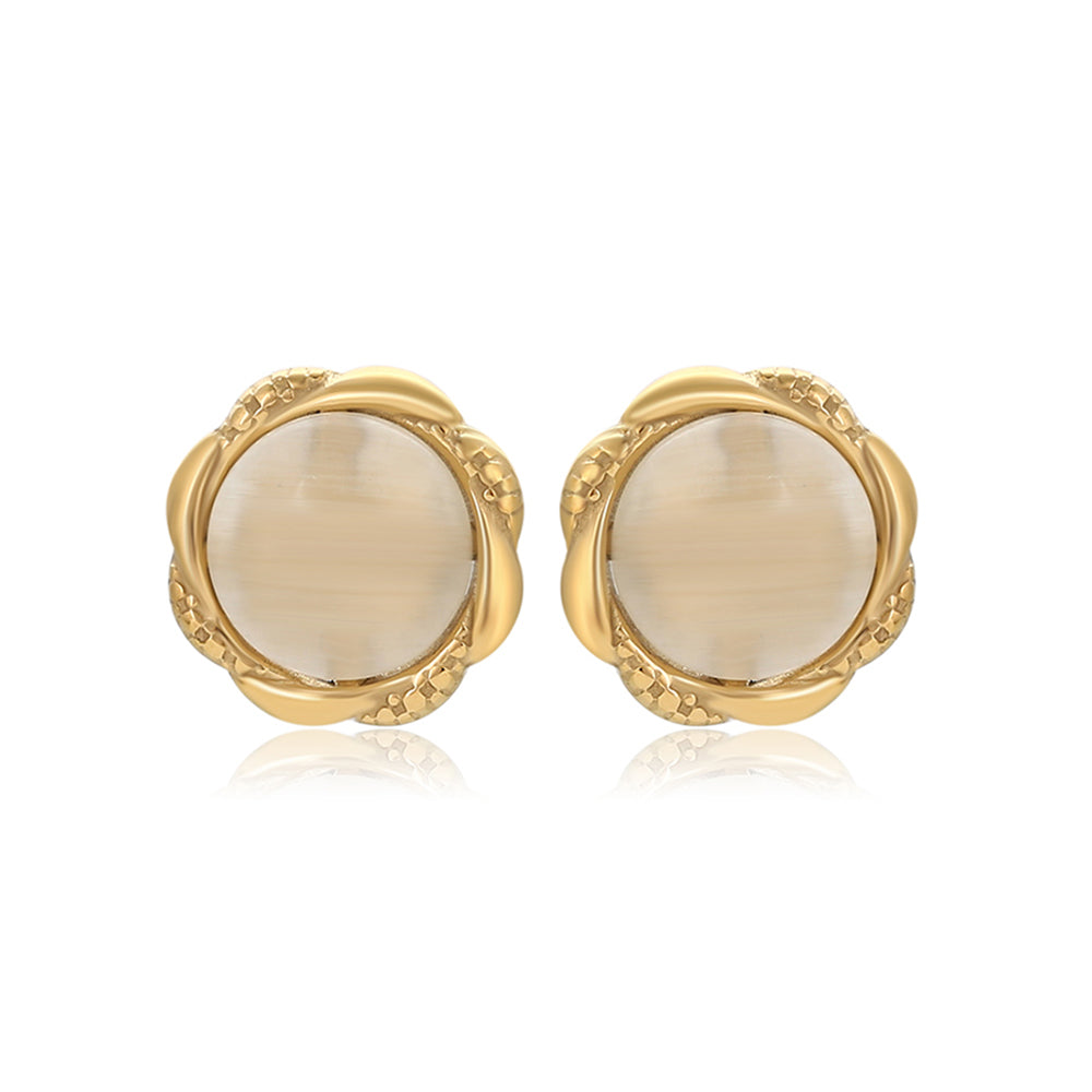 Ohrringe aus goldplattierter Legierung mit weißem Emporia® Kristall