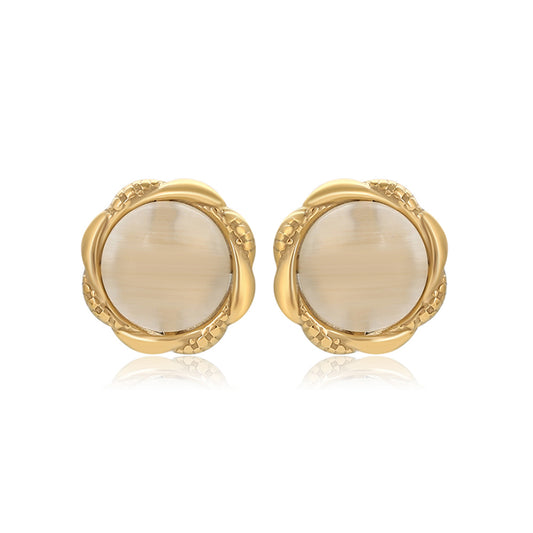 Ohrringe aus goldplattierter Legierung mit weißem Emporia® Kristall