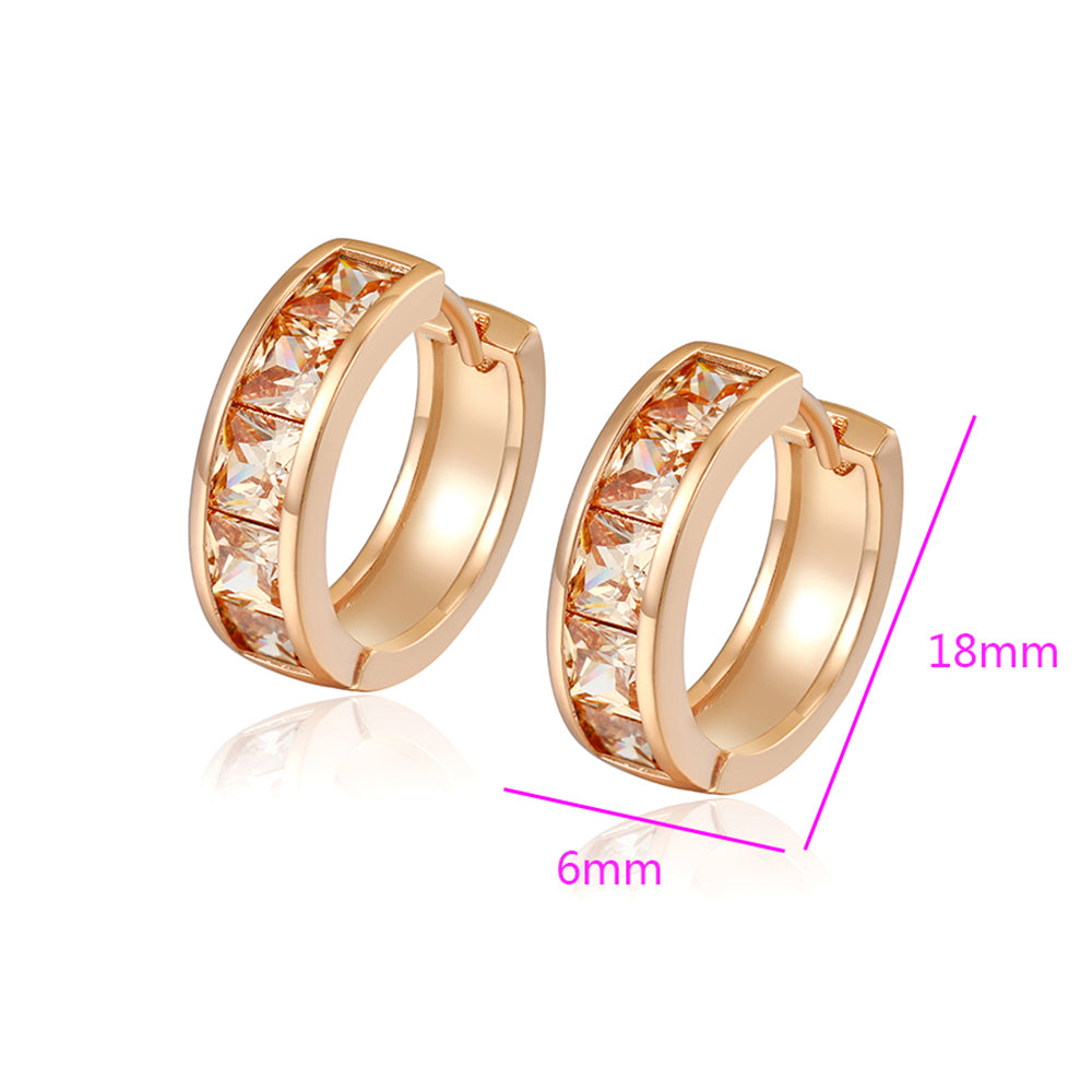 Ohrringe aus goldplattierter Legierung mit weißem Emporia® Kristall 3 
