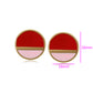 Ohrringe aus goldplattierter Legierung mit rotem Emporia®-Kristall und rosafarbenem Emporia® Kristall
