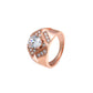 Ring aus goldplattierterr Legierung mit weißem Emporia® Kristall