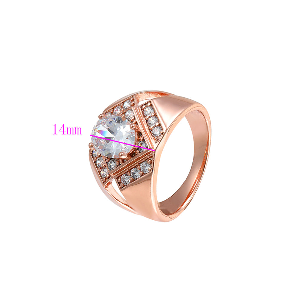 Ring aus goldplattierterr Legierung mit weißem Emporia® Kristall 3 