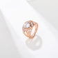 Ring aus goldplattierterr Legierung mit weißem Emporia® Kristall