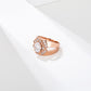 Ring aus goldplattierterr Legierung mit weißem Emporia® Kristall