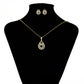 Schmuckgarnitur aus aus goldplattierter Legierung mit weißem Emporia® Kristall