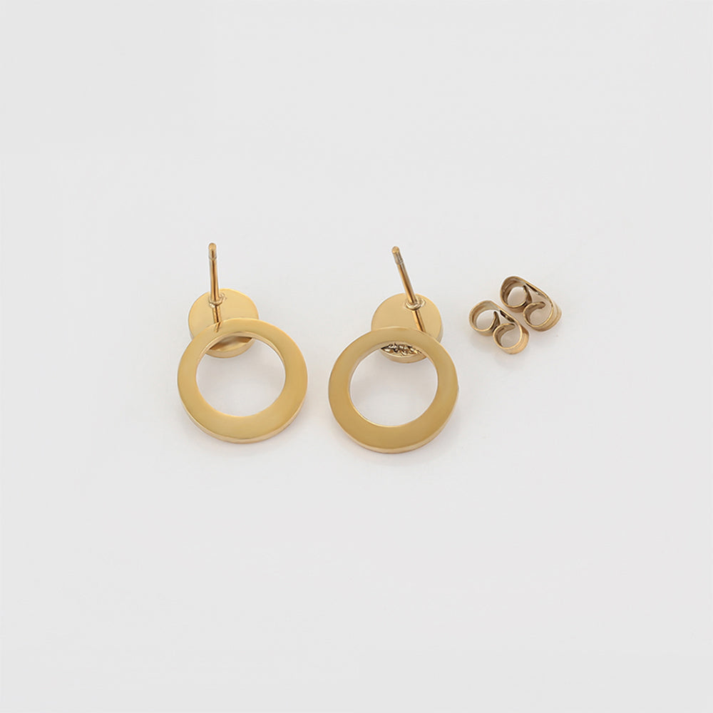 Ohrringe aus goldplattierter Legierung mit weißem Emporia® Kristall 6 