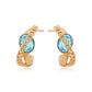 Ohrringe aus goldplattierter Legierung mit blauem Emporia®-Kristall