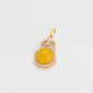Anhänger aus goldplattierterr Legierung mit gelbem Emporia®-Kristall und weißem Emporia® Kristall