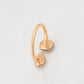 Ring aus goldplattierterr Legierung mit blauem Emporia®-Kristall und weißem Emporia® Kristall