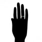 Ring aus goldplattierterr Legierung mit blauem Emporia®-Kristall und weißem Emporia® Kristall