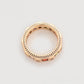 Ring aus goldplattierterr Legierung mit rotem Emporia®-Kristall und purpurfarbenem Emporia® Kristall