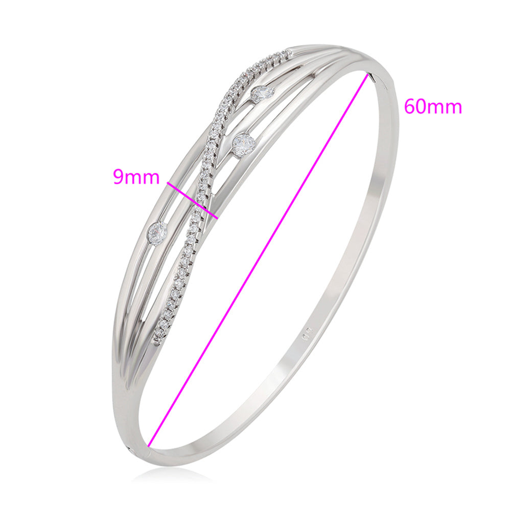 Armband aus goldplattiertesr Legierung mit weißem Emporia® Kristall