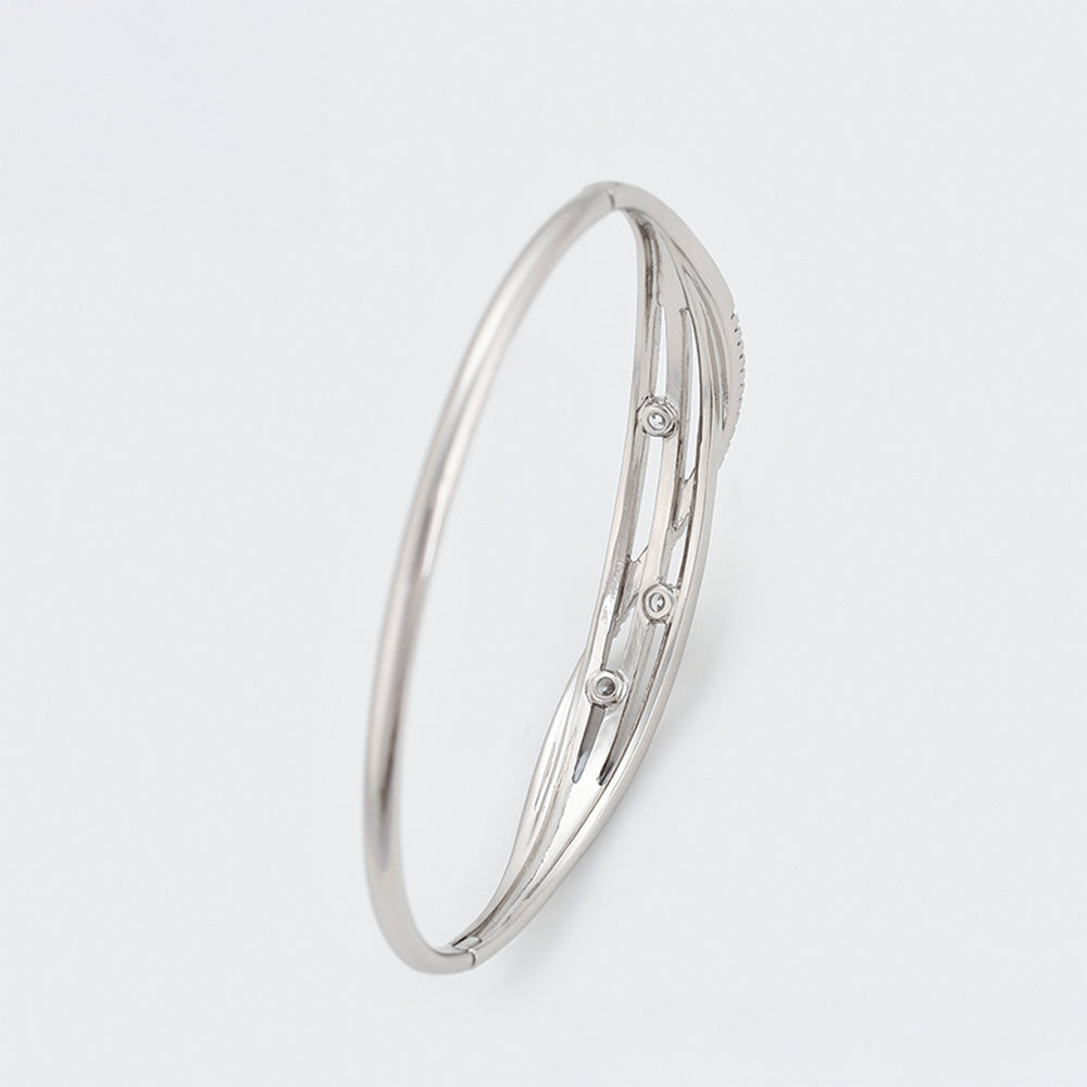Armband aus goldplattiertesr Legierung mit weißem Emporia® Kristall