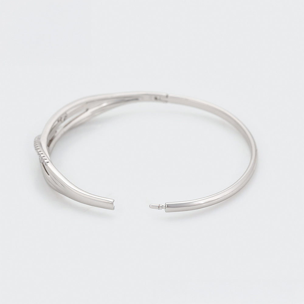 Armband aus goldplattiertesr Legierung mit weißem Emporia® Kristall