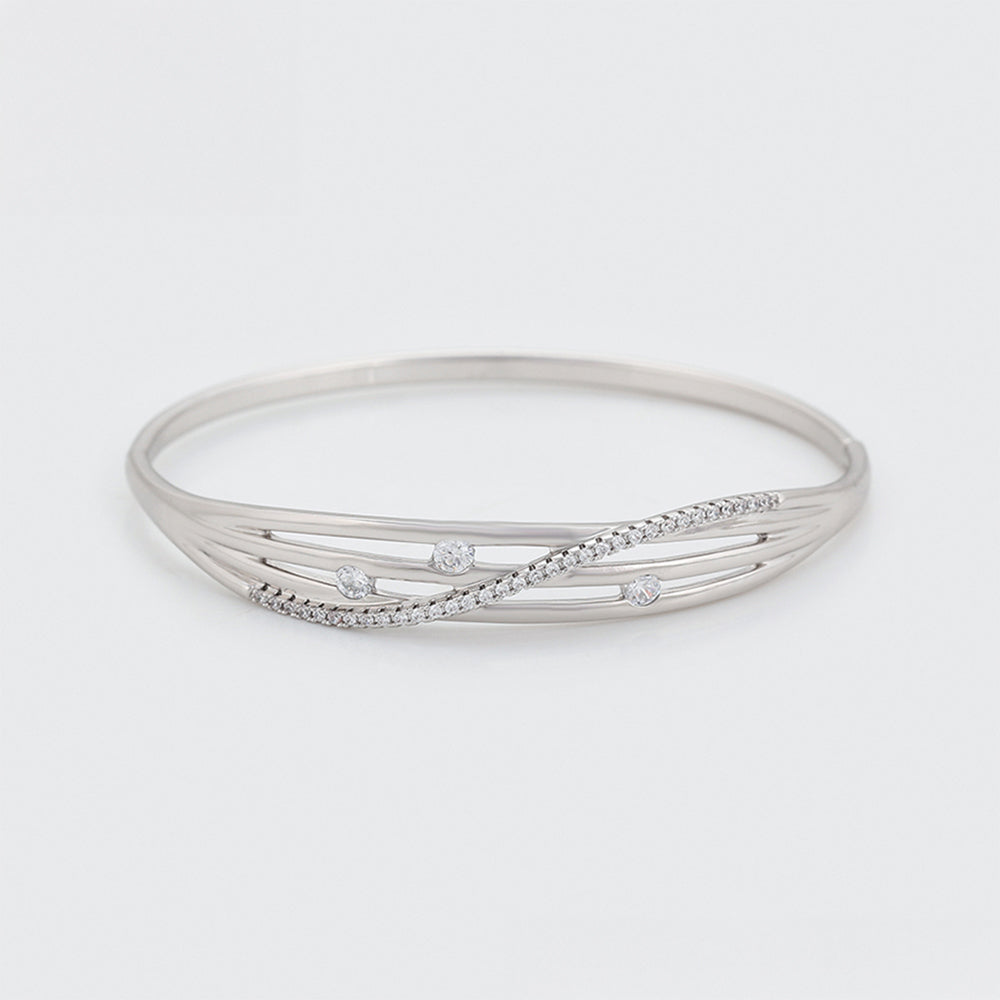 Armband aus goldplattiertesr Legierung mit weißem Emporia® Kristall