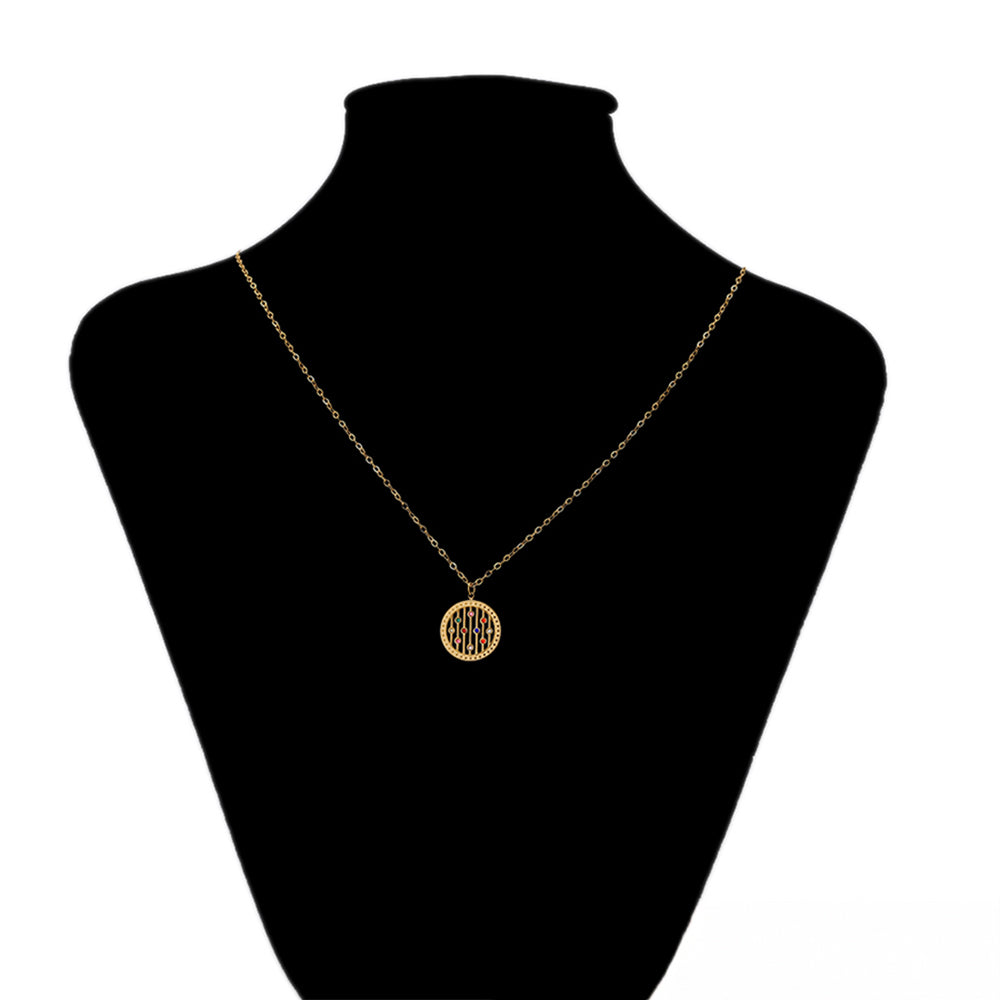 Schmuckgarnitur aus aus goldplattierter Legierung mit rotem Emporia®-Kristall und blauem Emporia®-Kristall 6 