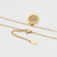 Schmuckgarnitur aus aus goldplattierter Legierung mit rotem Emporia®-Kristall und blauem Emporia®-Kristall