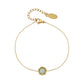 Armband aus goldplattiertesr Legierung mit grünem Emporia® Kristall