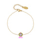 Armband aus goldplattiertesr Legierung mit grünem Emporia® Kristall