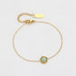 Armband aus goldplattiertesr Legierung mit grünem Emporia® Kristall