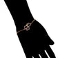 Armband aus goldplattiertesr Legierung mit rotem Emporia®-Kristall und grünem Emporia® Kristall