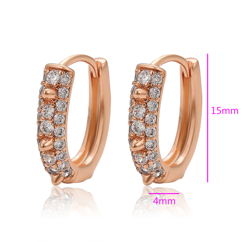 Ohrringe aus goldplattierter Legierung mit weißem Emporia® Kristall 2 